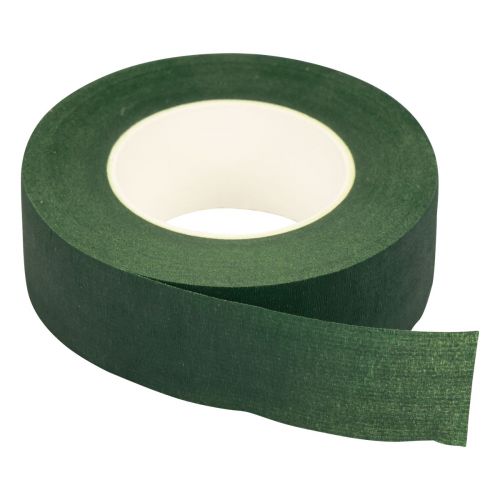 Floristik24 Ruban floral ruban de fleurs ruban d&#39;emballage vert 25mm 6×30m