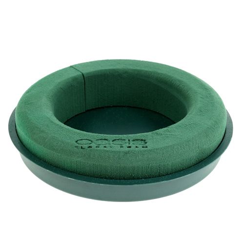 Article Anneau mousse floral avec bol vert Ø30cm H4.5cm 2 pcs