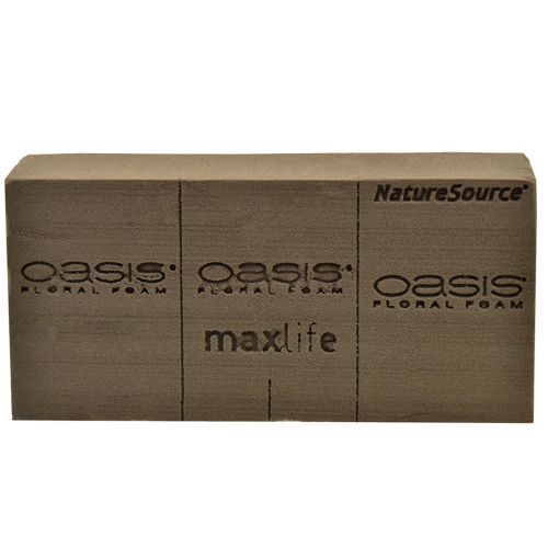 Floristik24 Oasis NatureSource Maxlife Mousse Florale Brique Marron 23×11×7.5cm 1 pièce