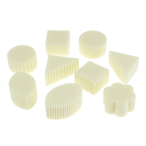 Floristik24 Canapés en mousse florale blanc 4cm-7cm 45p