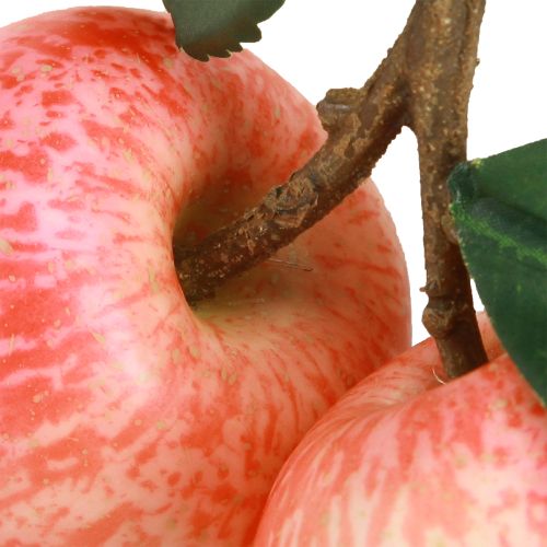 Article Décoration de fruits pomme artificielle 2 pommes rouges sur branche 13cm 3pcs