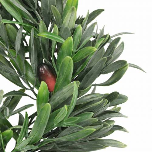 Floristik24 Couronne d'olivier artificiel vert Ø28cm décoration méditerranée