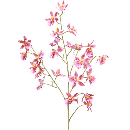 Article Décoration Orchidées Artificielles Oncidium Rose Violet 93cm 2pcs