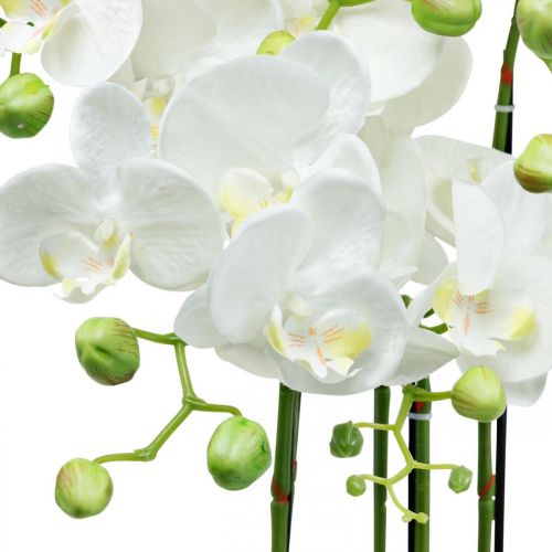 Article Orchidées artificielles en pot plante artificielle blanche 63cm