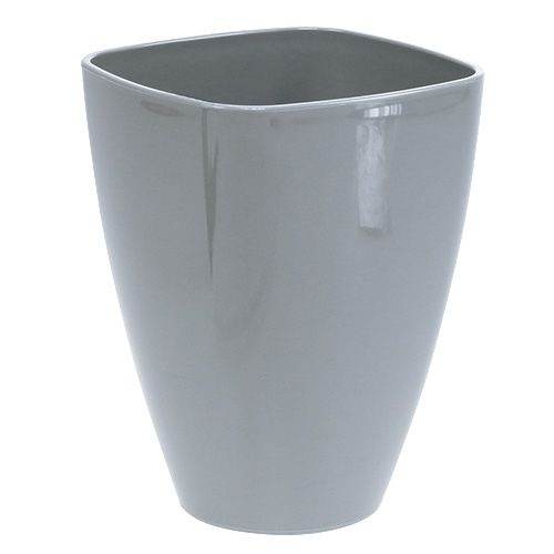 Floristik24 Pot à orchidées brillant Ø12,5cm gris, 1 pièce