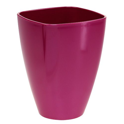 Pot à orchidées brillant Ø12,5cm cerise 1 pc