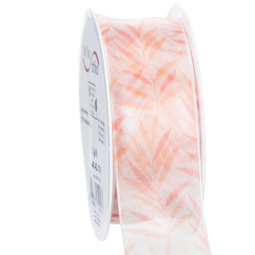Floristik24 Ruban d'organza, ruban de mousseline, orange jungle, 40 mm, 15 m