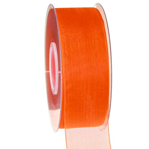 Ruban organza ruban cadeau ruban orange lisière 40mm 50m