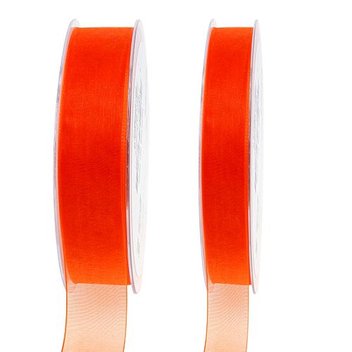 Ruban organza ruban cadeau ruban orange lisière 50m