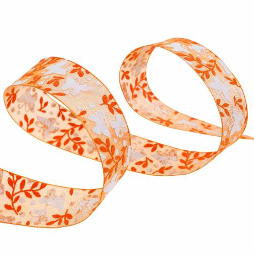 Article Ruban Organza Papillons 25mm Ruban Cadeau Ruban Déco Orange 20m