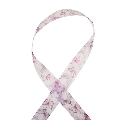 Article Ruban organza ruban mousseline papillons violet 40mm 18m