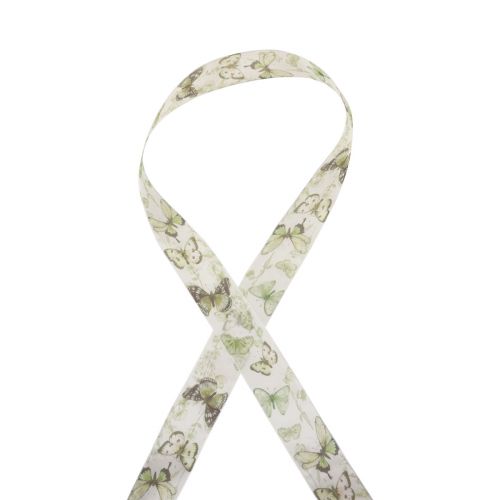 Article Ruban organza ruban mousseline papillons vert 40mm 18m