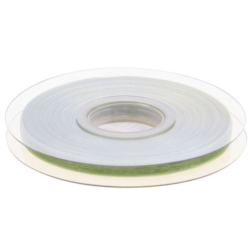 Article Ruban organza vert lisière cadeau vert citron 6 mm 50 m