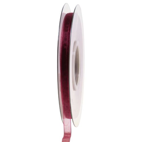Ruban Organza Ruban Nylon Bordeaux 6mm 50m