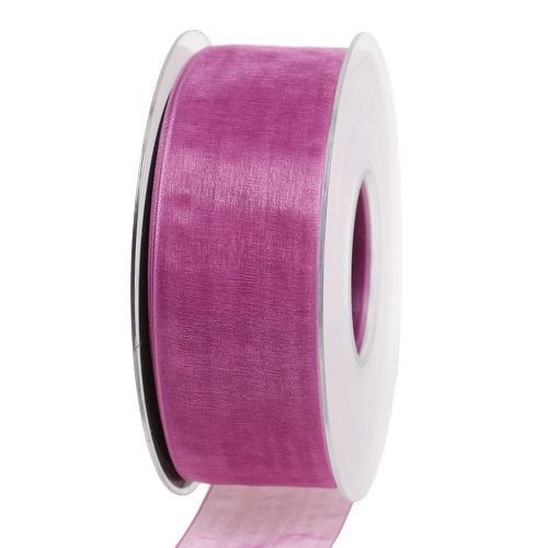 Article Ruban en organza aubergine 40 mm 50 m