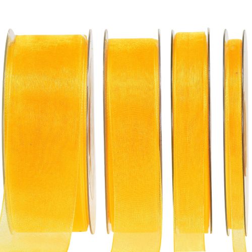 Ruban organza ruban cadeau ruban jaune ruban déco lisière 50m