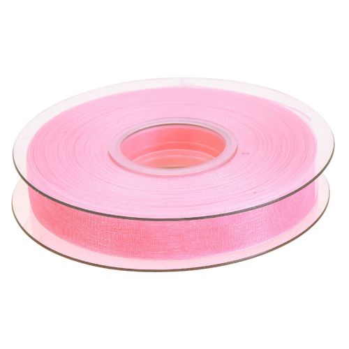 Article Ruban organza ruban cadeau ruban rose lisière 15mm 50m