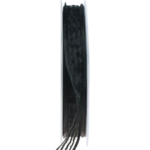 Ruban organza à rayures ruban cadeau noir 15mm 20m