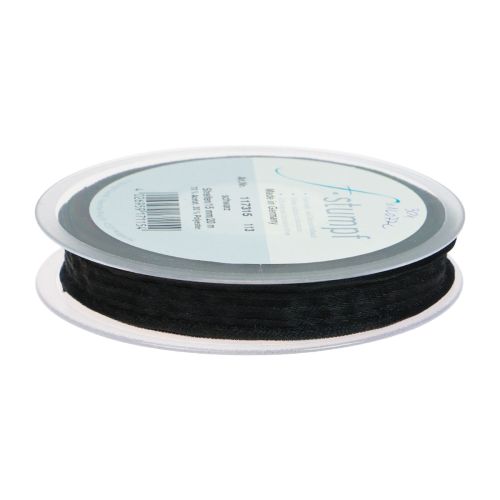Article Ruban organza à rayures ruban cadeau noir 15mm 20m