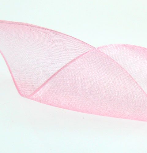 Article Ruban organza ruban cadeau ruban rose lisière 40mm 50m