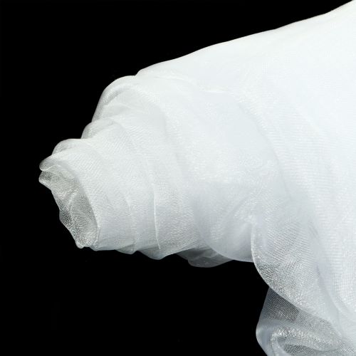 Floristik24 Tissu décoratif organza blanc 150cm x 300cm