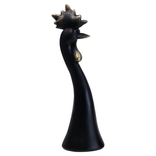 Décoration de Pâques décoration poulet coq noir or Ø9cm H29cm