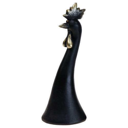 Article Décoration de Pâques décoration poulet coq noir or Ø9cm H29cm