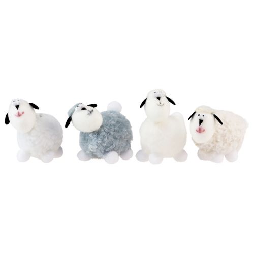 Floristik24 Décoration de Pâques décoration de table de mouton figurines de mouton décoratives 7,5 cm 4 pièces