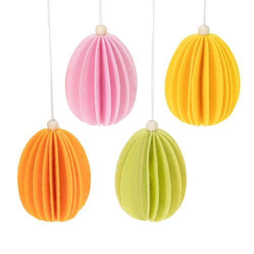 Décorations de Pâques suspendues en forme d'œufs, pour une décoration festive dans le salon et le jardin, 8 cm, lot de 8.