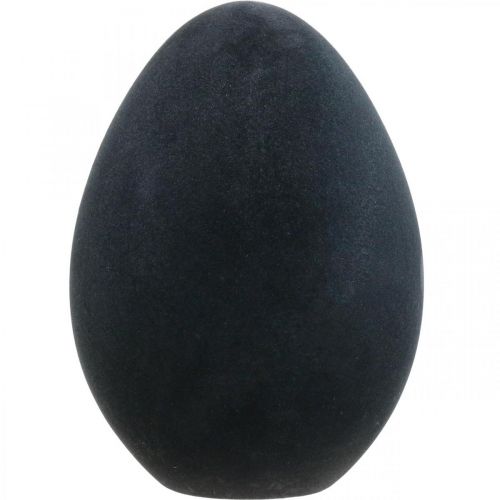 Floristik24 Oeuf de Pâques oeuf noir en plastique décoration de Pâques floqué 40cm