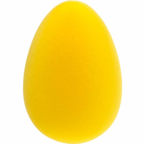 Floristik24 Oeuf de Pâques floqué jaune H25cm Oeufs décoratifs Décoration de Pâques