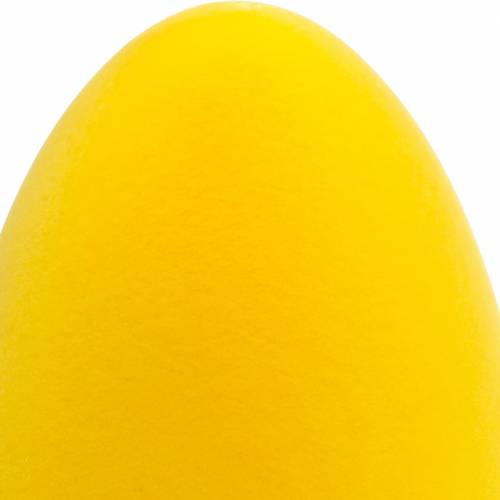 Floristik24 Oeuf de Pâques jaune H40cm Décoration de Pâques floquée Décoration de fenêtre de Pâques