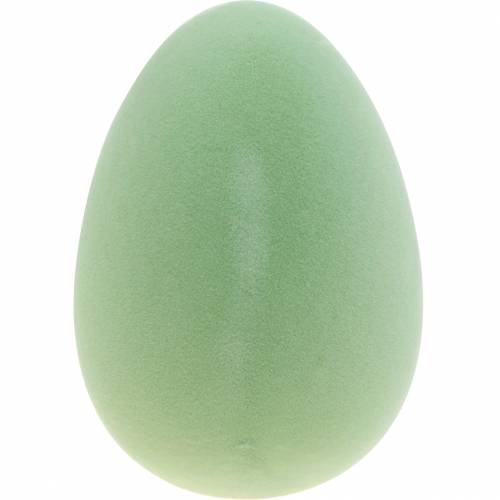 Floristik24 Oeuf décoration Oeuf de Pâques géant floqué vert pastel H40cm Décoration de Pâques