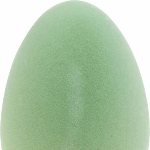 Floristik24 Oeuf décoration Oeuf de Pâques géant floqué vert pastel H40cm Décoration de Pâques