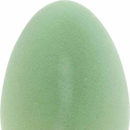 Floristik24 Oeuf de Pâques vert pastel H25cm Décoration de Pâques décoration floqué oeuf