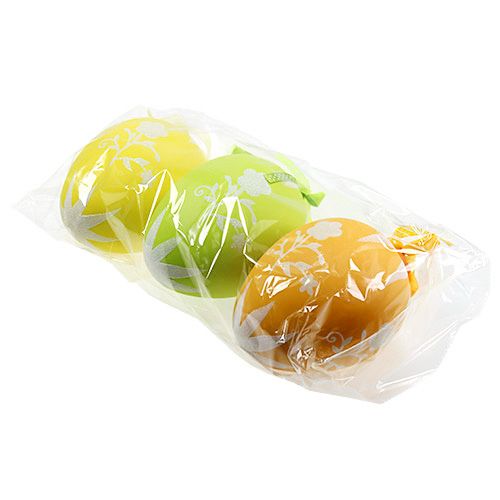 Floristik24 Oeuf de Pâques en plastique coloré 16cm 3pcs