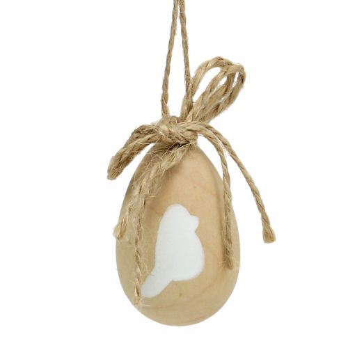 Floristik24 Œufs de Pâques en bois avec motifs 8 p.