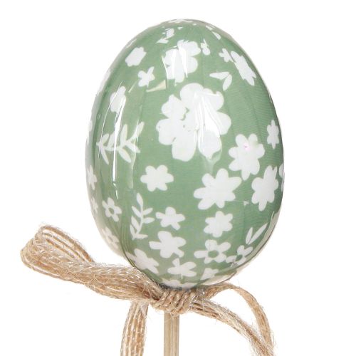 Floristik24 Oeufs de Pâques sur bâton plug décoratif Poulet de Pâques 4x5,5cm 12 pcs