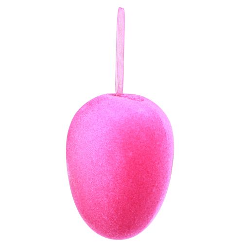 Article Oeufs de Pâques à suspendre floqués 4 couleurs 9,5 cm 8 pcs