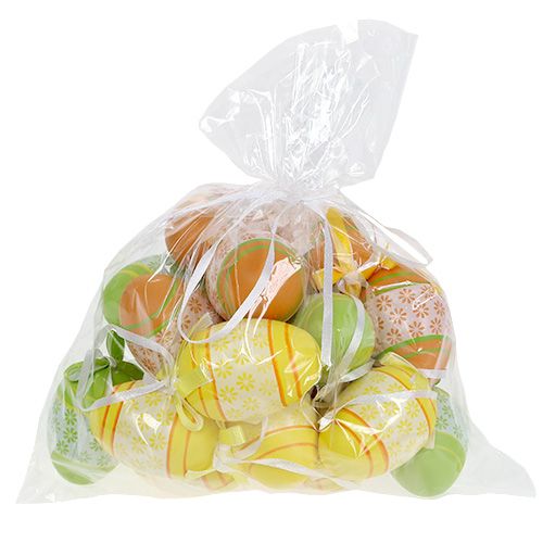 Floristik24 Oeufs de Pâques à suspendre mélange couleurs assorties 6cm 18 pcs