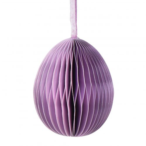 Article Oeufs en nid d&#39;abeille pour décoration en papier à suspendre Oeufs de Pâques colorés 6 cm 6 pièces