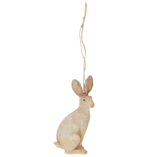 Article Figurine lapin de Pâques à suspendre décoration de Pâques polyrésine H9,5cm 4pcs