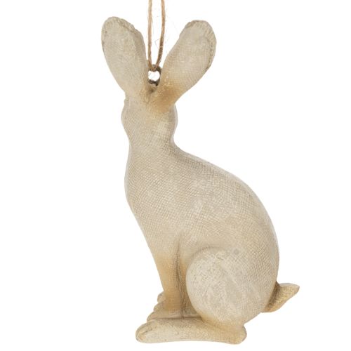 Article Figurine lapin de Pâques à suspendre décoration de Pâques polyrésine H9,5cm 4pcs