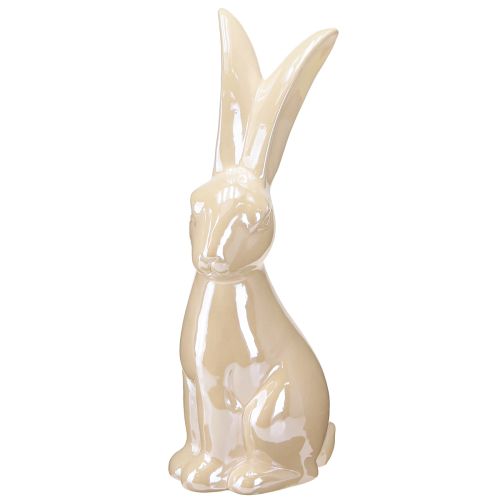 Article Lapin de Pâques Céramique Beige Grande figurine H49,5cm