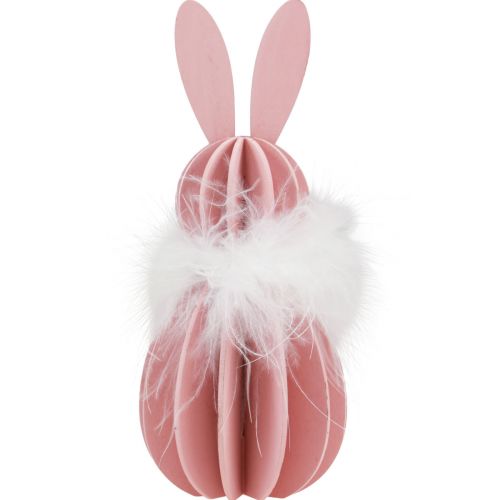Article Décoration de table lapin de Pâques lapin en bois coloré 5,5×15cm 3 pcs