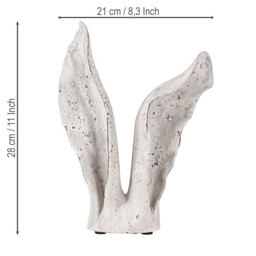 Floristik24 Décoration Lapin de Pâques Oreilles de Lapin Gris/Blanc Shabby Chic H29cm