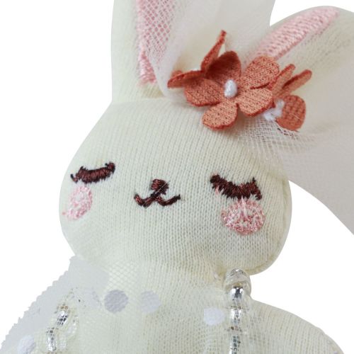 Article Lapin de Pâques décoration lapin fille en peluche 12cm 5 pcs