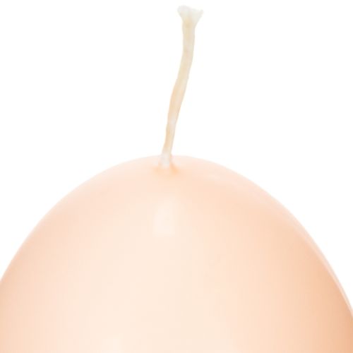 Article Bougies de Pâques en forme d'œuf, motif pêche, Ø 6 cm, H 9 cm, lot de 6