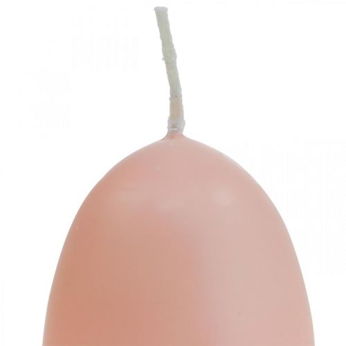 Floristik24 Bougies de Pâques forme d'oeuf, bougies oeuf Pâques Pêche Ø4.5cm H6cm 6pcs
