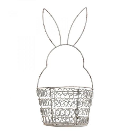 Panier de Pâques corbeille fil lapin de Pâques Shabby Ø12cm H26.5cm